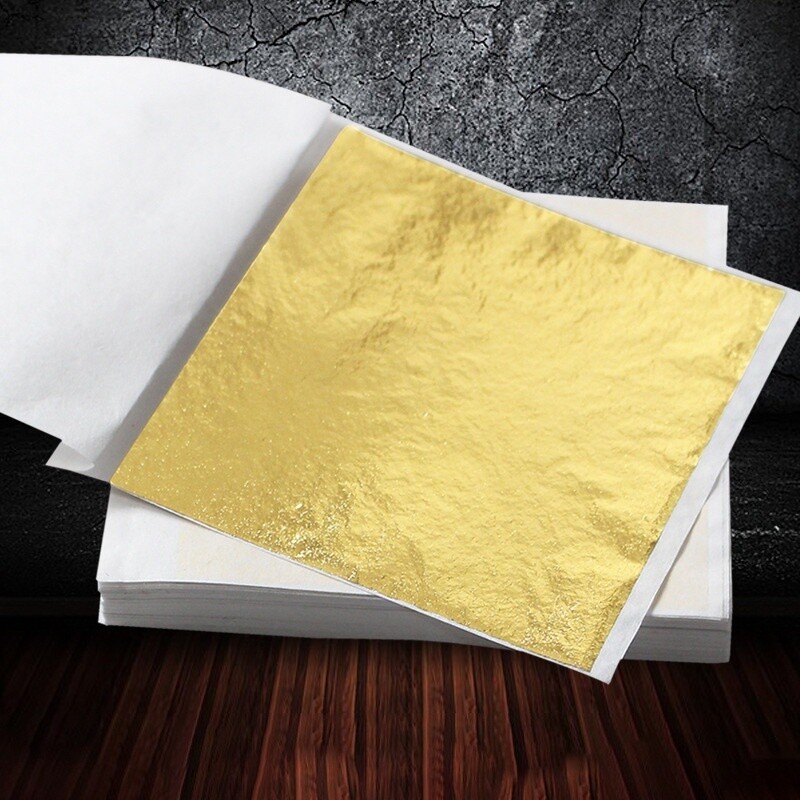 100 Pages Gold Foils Leaf Art Design Frame Decorative Home Decor Crafts gallery