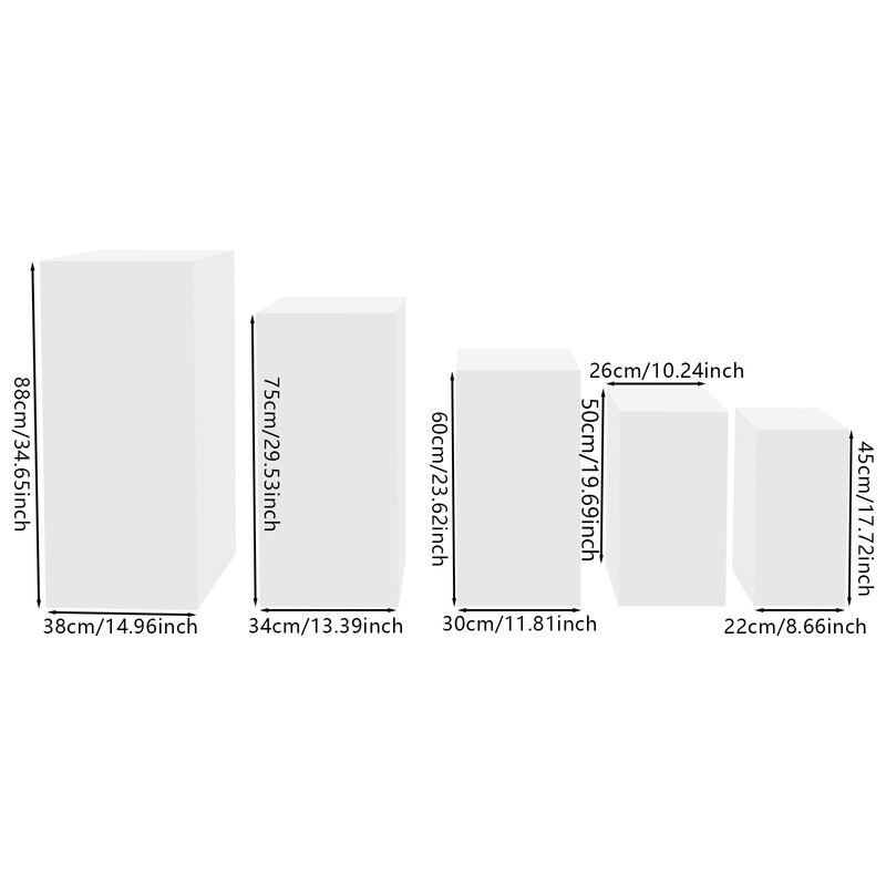 Display Pedestal Stand Riser Column Pillar - Wedding Party 45/50/60/75/88cm Tall gallery