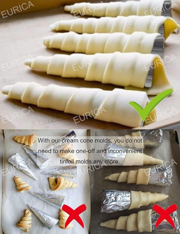 Moldes de cuernos de crema de gran tamano para hornear reposteria de casa mas gallery