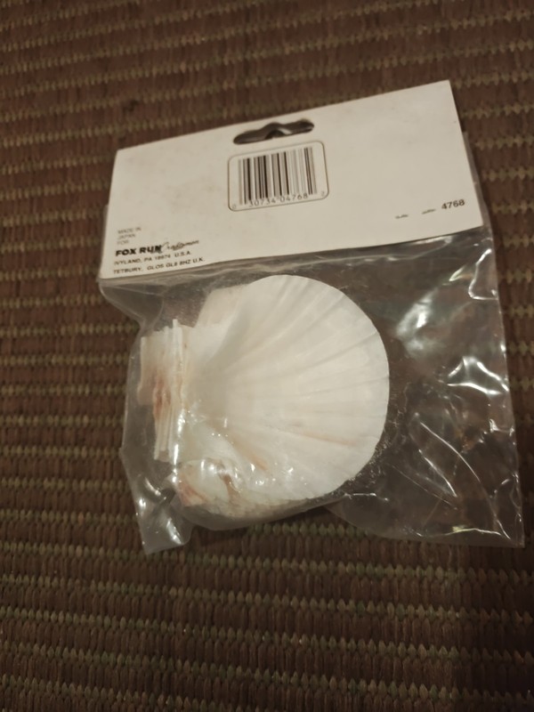 6 Natural Canapé Scallop Seafood Shells Dishwasher Safe Microwave Safe gallery