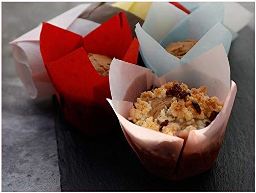 200 PCS Tulip Cupcake Liner Baking Cups Paper Cupcake and Muffin Baking Cups ... gallery