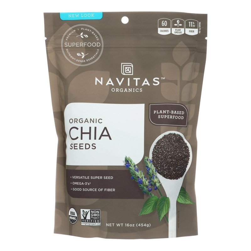 Navitas Organics Seed Chia Organic 16 oz Pack of 6