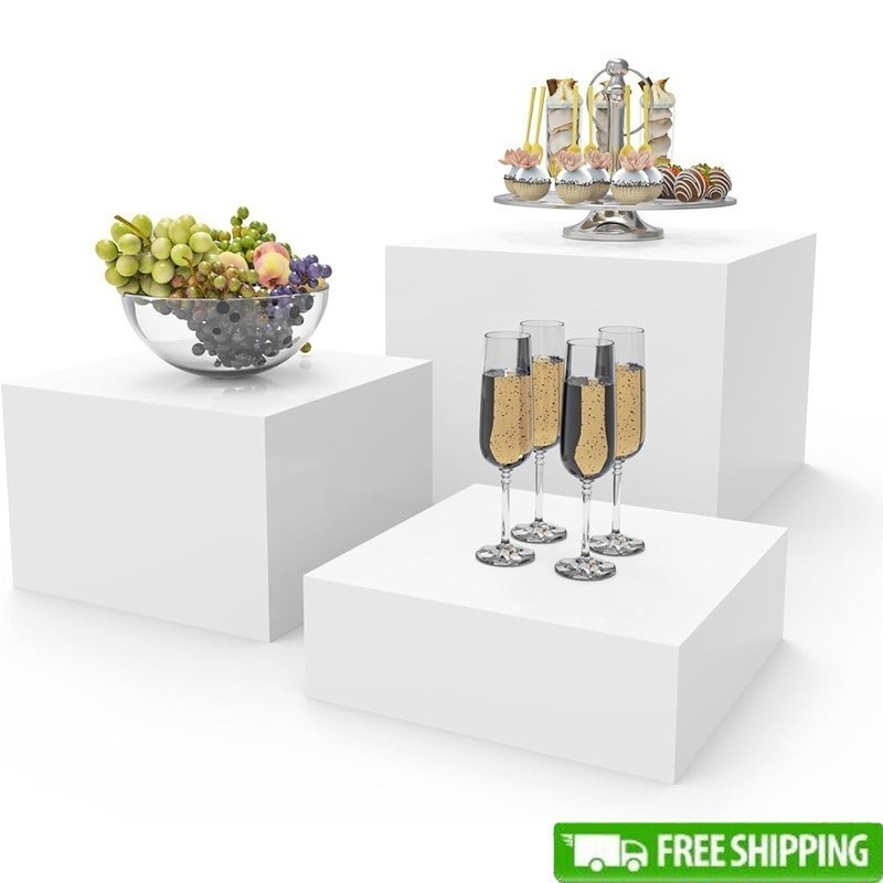 Acrylic Buffet Risers Stands Display Platforms Food Jewelry Crafts Events New