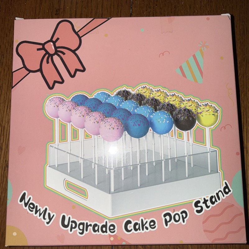Cake Pop Stand Kit – Holds 21+ Cake Pops – Includes 100 Sticks, Wrappers & Ties