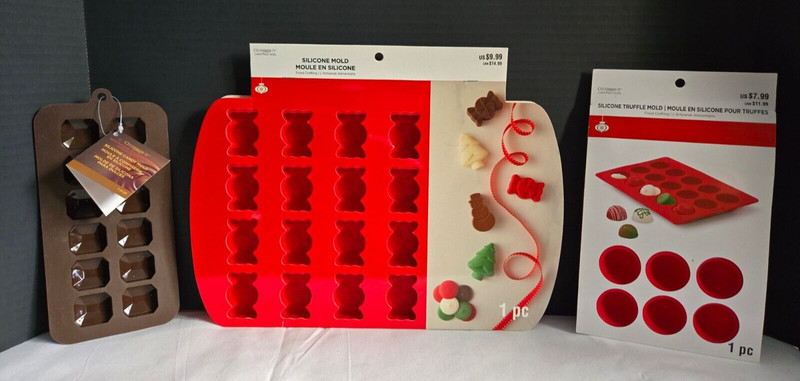Celebrate It Silicone Mold Desserts Candy Truffle Lot of 3