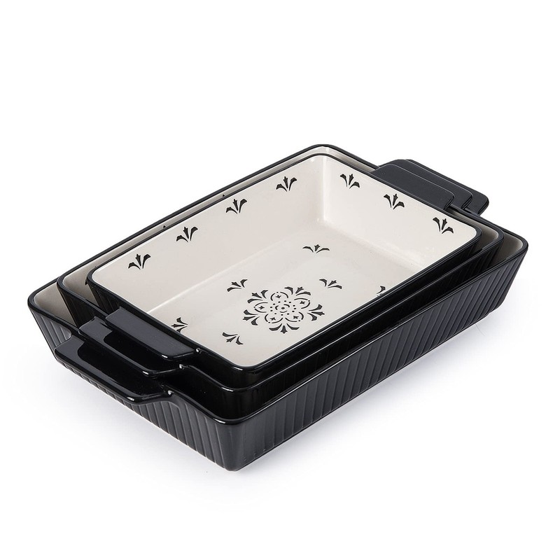 Baking Dishes Bakeware Set Ceramic Casserole Dish, Rectangular Shape, Oven sa...