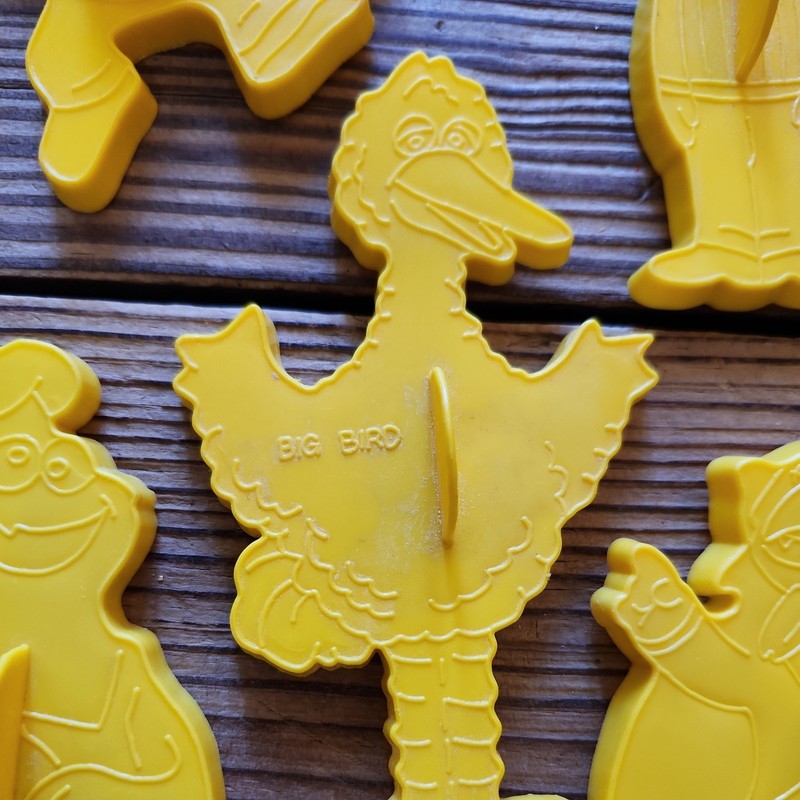 Vintage 1970s SESAME STREET Cookie Cutters-Use w Playdoh or Ornaments-lot of 5 gallery