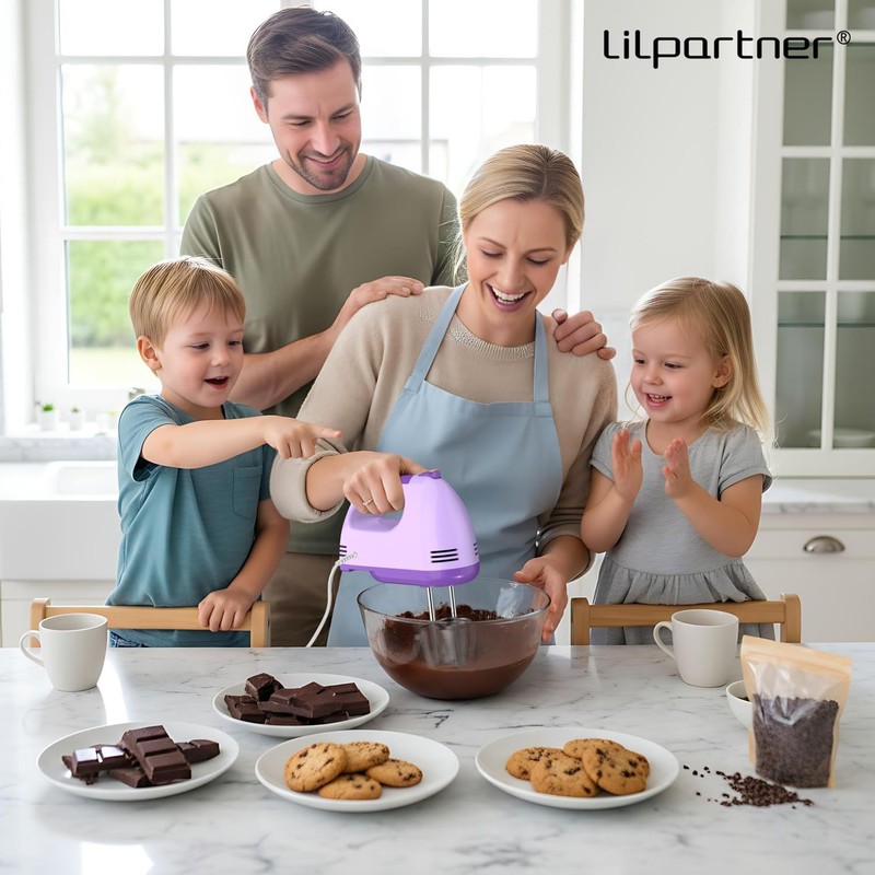 Hand Mixer Electric, Ultra Power Kitchen Hand Mixer With 7-Speed & 5 Stainles... gallery