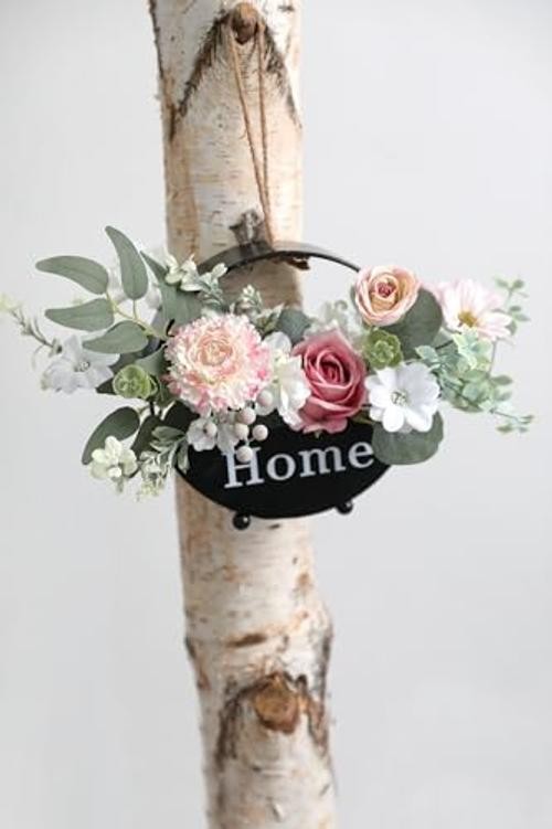 Artificial Flowers Combo Set Fake Flower Leaf Box with Stems for Light Pink gallery