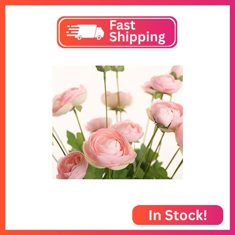GLSATEMAN Artificial Silk Flowers Ranunculus Fake Flower,Suitable for Core Decor gallery