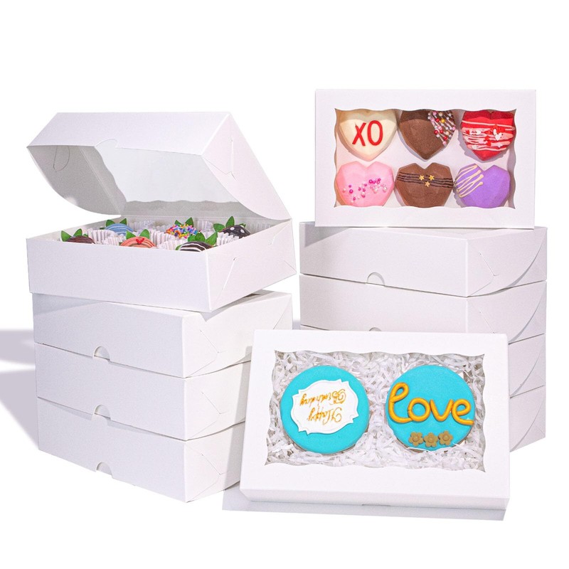 8x5x2 Inch 20PCS Cookies Boxes Chocolate Covered Strawberries Boxes Bakery Bo…