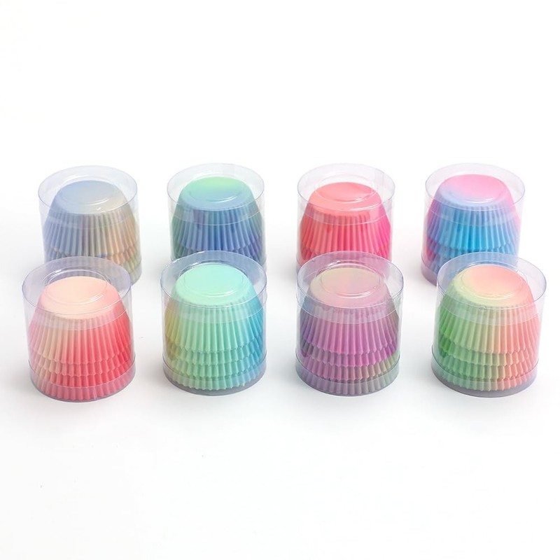 300 Pcs Standard Gradient Cupcake Liners Round Baking Cups Paper Muffin Liner... gallery