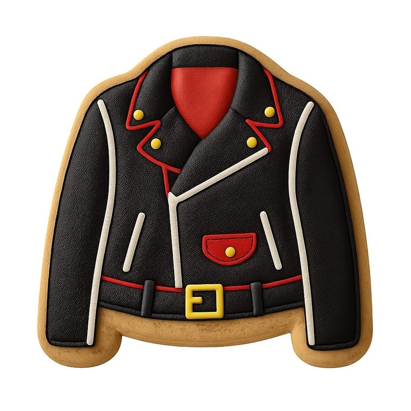 Moto Jacket Cookie Cutter & Stamp, Fondant & Clay Cutter - 4x3.9" gallery