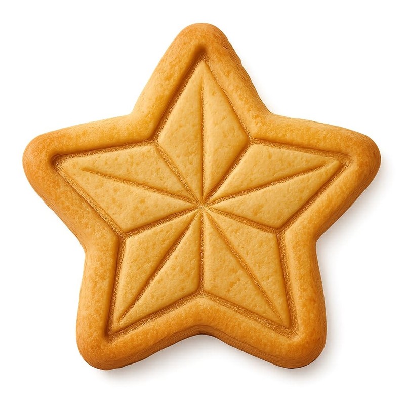 Vintage 5-Pointed Star Stained Glass Cookie Cutter & Stamp - 4x3.8 gallery