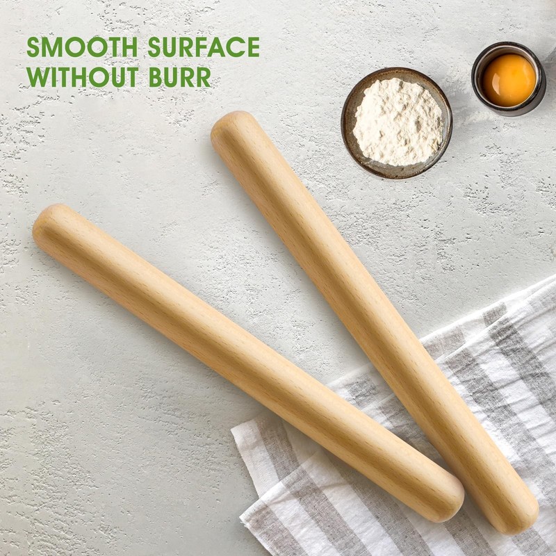 11.5-inch Wooden Rolling Pin for Baking, French Wood Rolling Pin Wood Kitchen... gallery