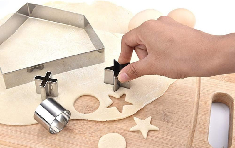 Gingerbread House Cookie Cutter Set, Kit, Christmas Silver gallery