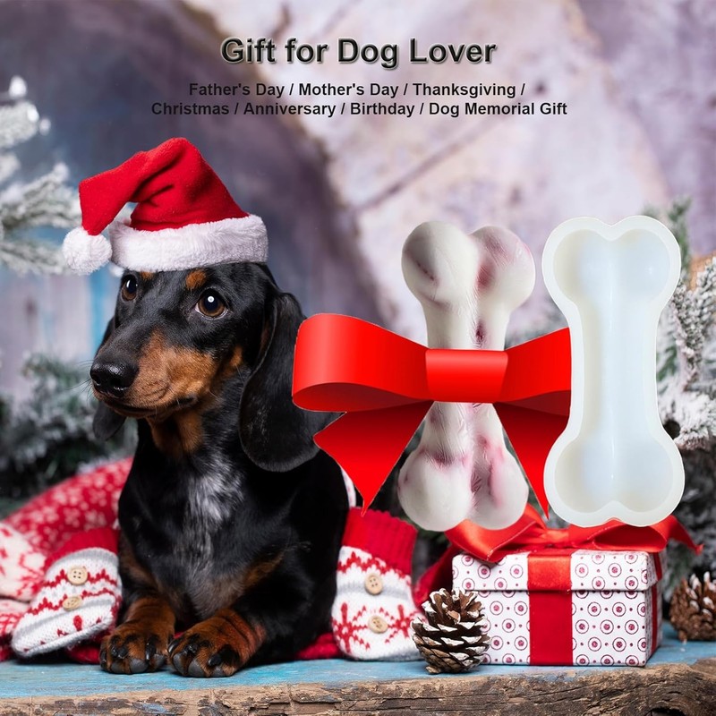 Big Bone Shape Dog Treat Molds 2 Pack, DIY Flavors for All Size Dogs. Food Safe gallery