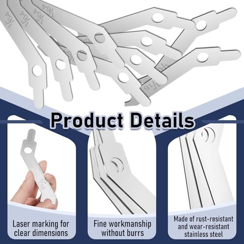 10 Pcs Starter Alignment Bulk (4) 1/64 (4) 3/64 (2) 1/16 in Universal Offset gallery