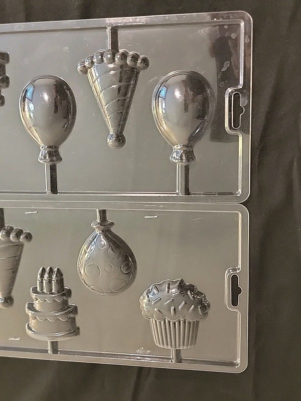 Lot of 2 Happy Birthday Balloon Cake Cupcake Lollipop Chocolate Candy Mold gallery