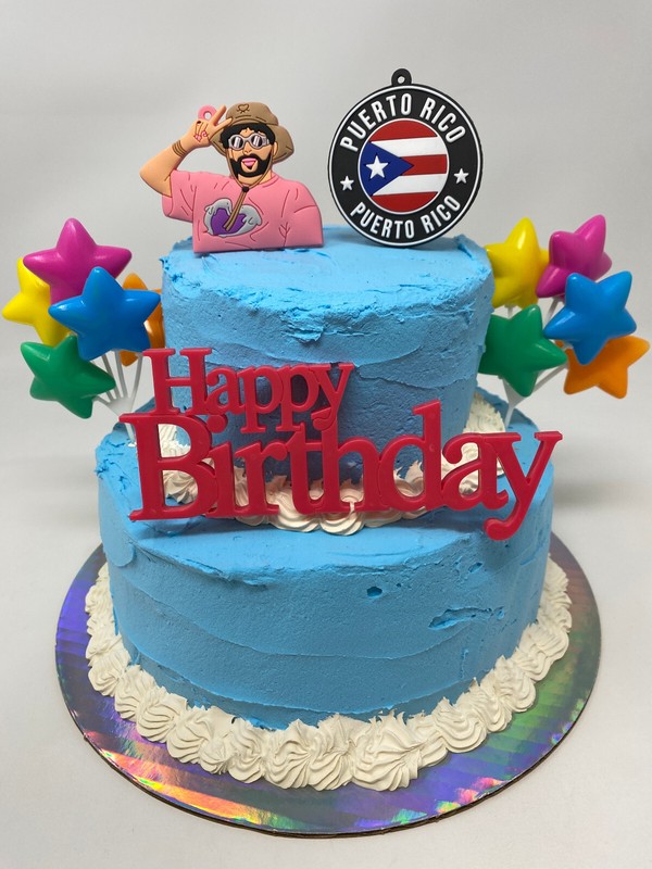 Bad Bunny Puerto Rico Cake Topper ~ BRAND NEW ~ 2+ Inches Tall gallery