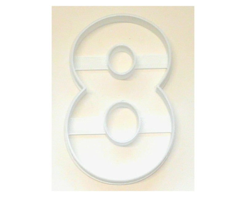 NUMBER EIGHT 8 BIRTHDAY ANNIVERSARY LARGE SIZE 4″ COOKIE CUTTER USA PR3808