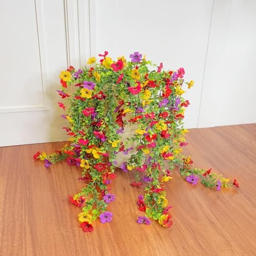 4 Pcs Artificial Flowers for Outdoors Spring Decoration, Fake Mixed Color gallery