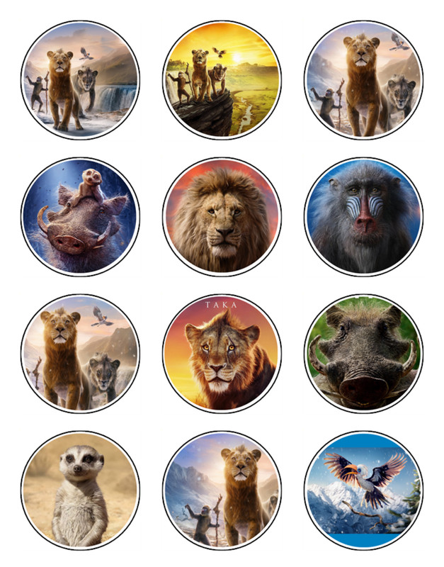 Mufasa Lion King Cake & Cupcake Toppers – Edible Icing Jungle Decorations gallery