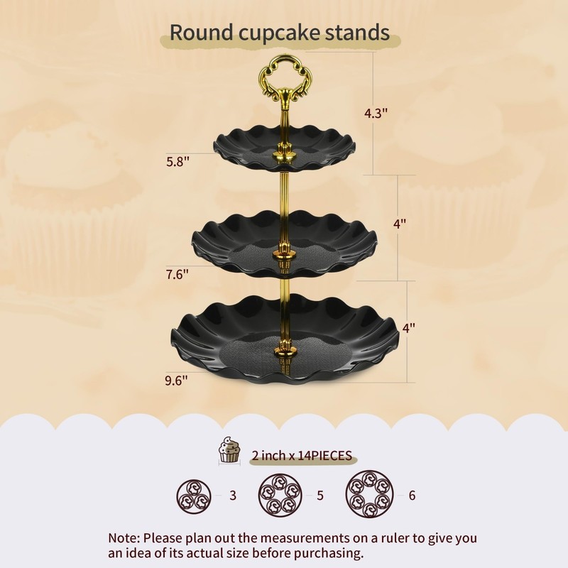 11-Piece Cake Stand Set - 3 Two-Tier & 3 Three-Tier Cupcake Stands, Appetizer Tr gallery
