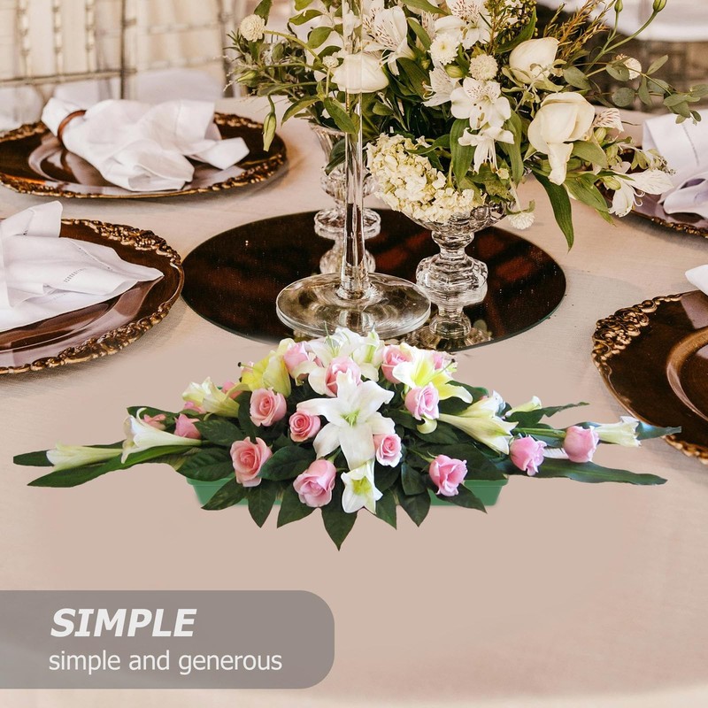 Garneck 10Pcs Green Floral Trays for Flower 26.00x12.00x4.00cm, gallery