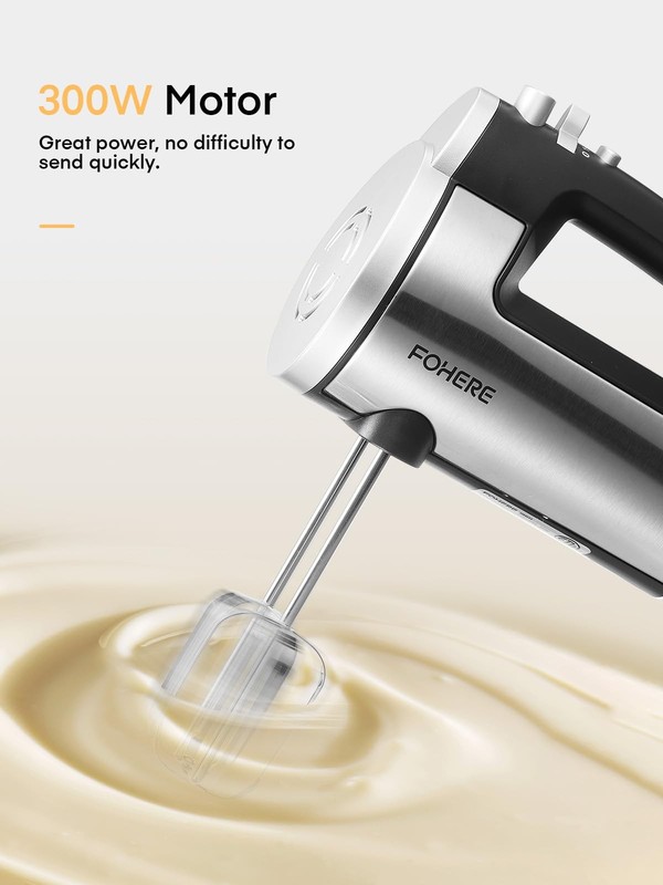 Hand Mixer Electric Handheld, 6 Speed & Turbo Electric Mixer, 300W Handheld M... gallery