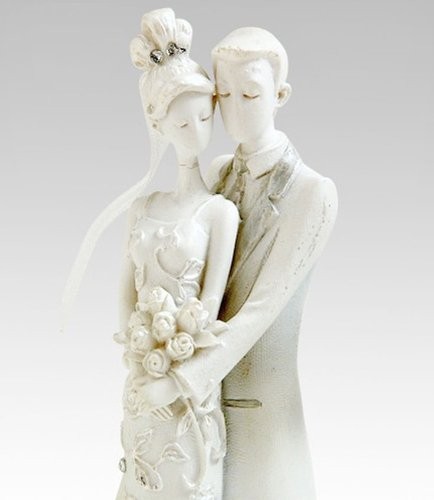 Love Count The Ways Dancing Couple 3 x 6.5 Resin 6.25 inches tall, White gallery