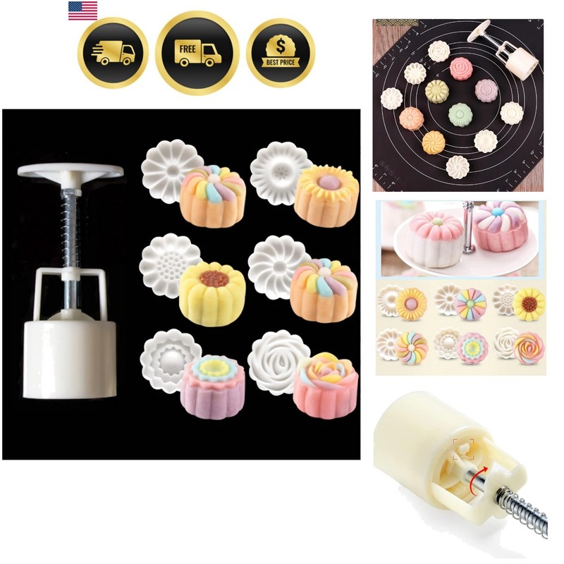 Mid-Autumn Festival DIY Hand-Pressure Moon Cake Mould-50g | Moon Cake Mold Se…