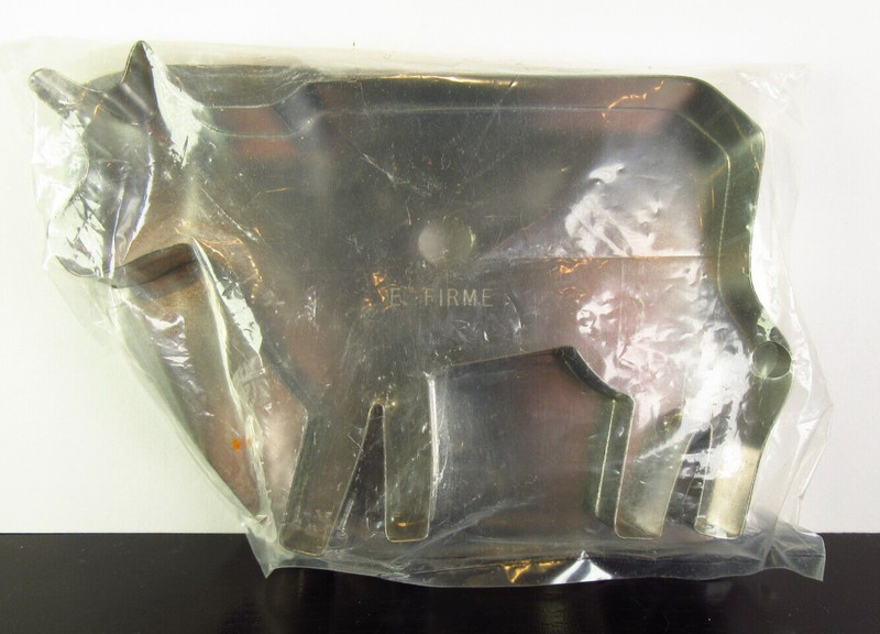 E. Firme Signed Cow Animal Cookie Cutter in Package