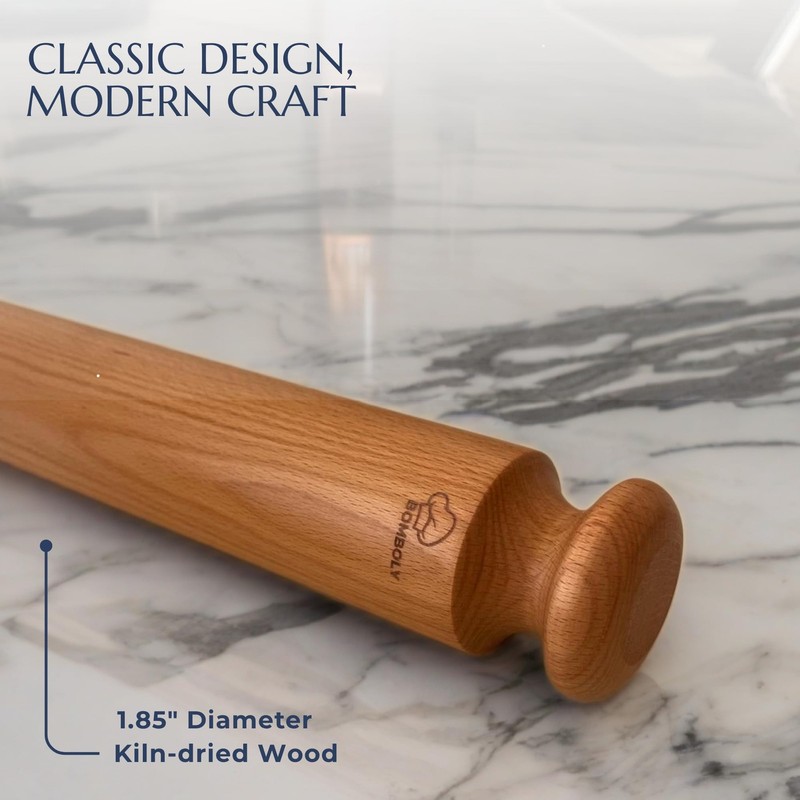 Mattarello Pasta Rolling Pin – Handmade Italian Tool for Authentic Pasta Making gallery