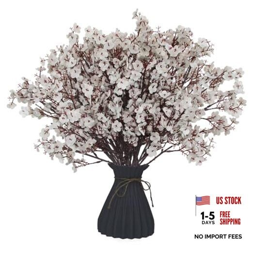 10 PCS Babys Breath Artificial Flowers Flowers Artificial Flower Stems Grey