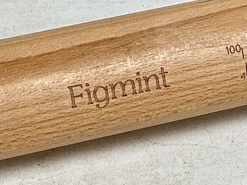 Figmint Adjustable Wooden Rolling Pin w Measurement Guide & Thickness Rings Exc gallery
