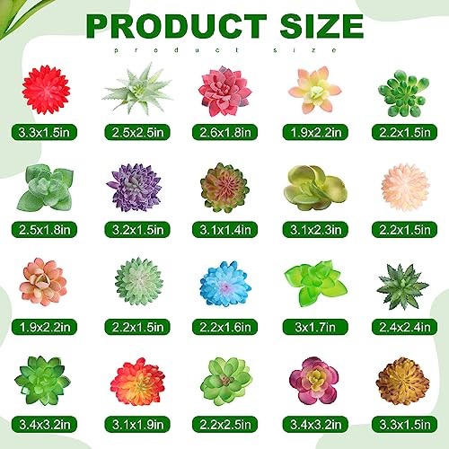 100 Pieces Succulents Plants Artificial Fake Succulents Bulk Cute Style gallery