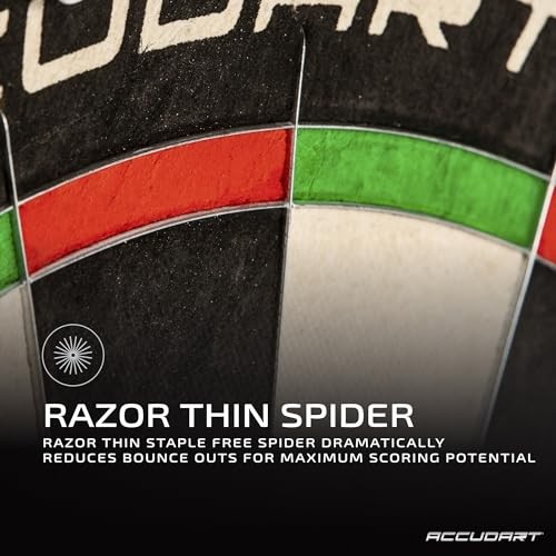 Edge Bristle Dartboard – Premium Brazilian Sisal, Razor‑Thin Spider, Rotating gallery