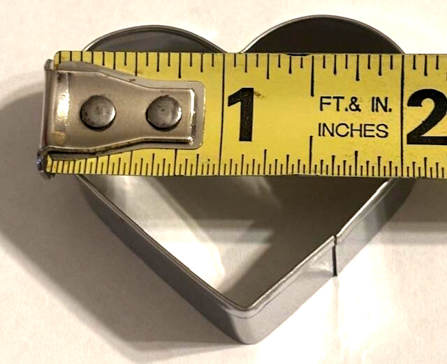 Kate Aspen Heart Cookie Cutter Set of 2 metal sizes 2"-2.5" retired gallery