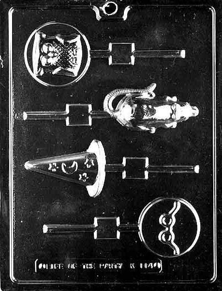 HARRY THE WIZARD Assorted Lolly Sucker Chocolate Candy Mold ~ BUY 2 GET 1 FREE!