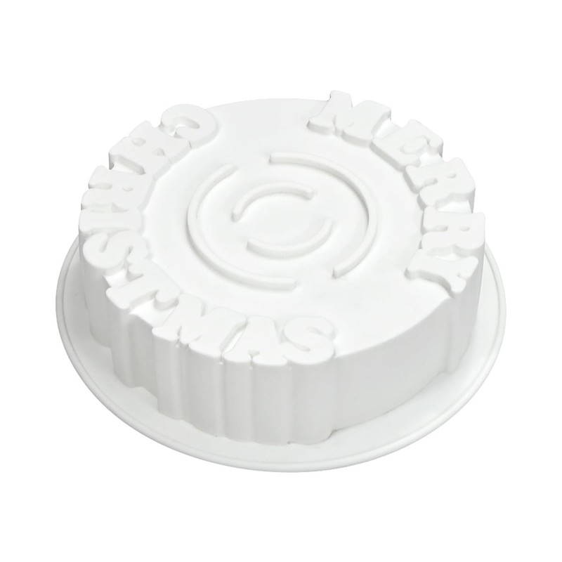 Silicone Cake Molds, Round Shape Merry Christmas Reusable Non-Stick Baking Mo... gallery