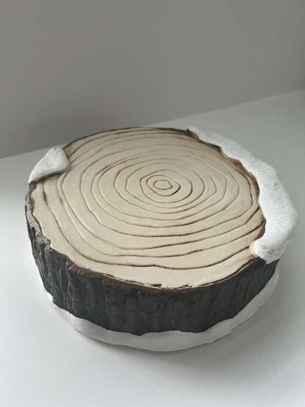 Target Bullseye Playground Faux Wood Log Snow Cake Stand Cupcake Wedding G8 gallery