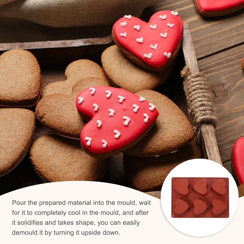 3D Silicone Chocolate Heart Mold, 2-Piece (Green) gallery