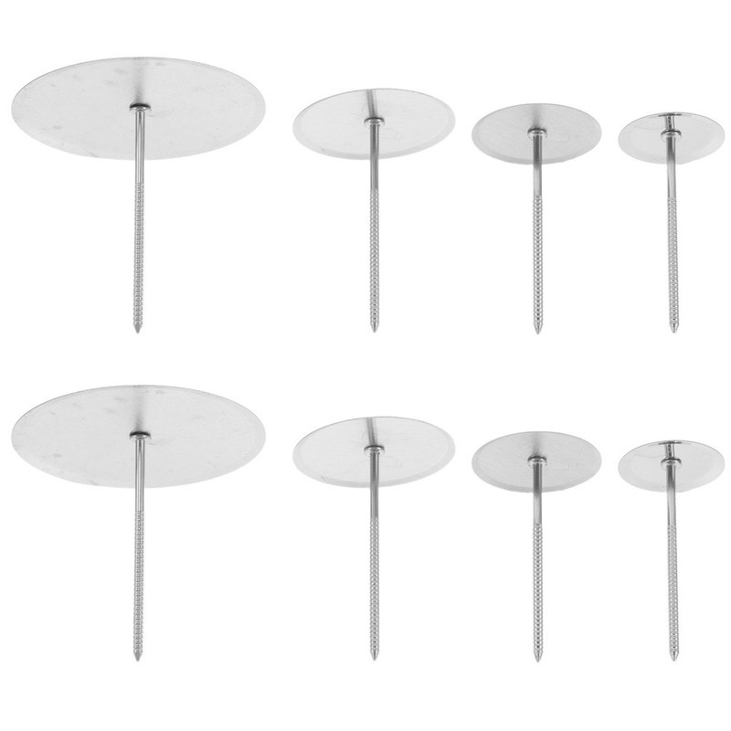 8 Pcs Stainless Steel Frosting Piping Kit Cake Flower Nails For Baking gallery