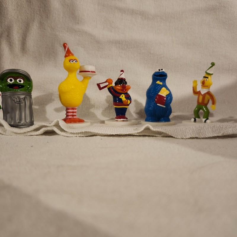 WILTON SESAME STREET CAKE TOPPERS BIG BIRD BERT ERNIE 🍪MONSTER OSCAR