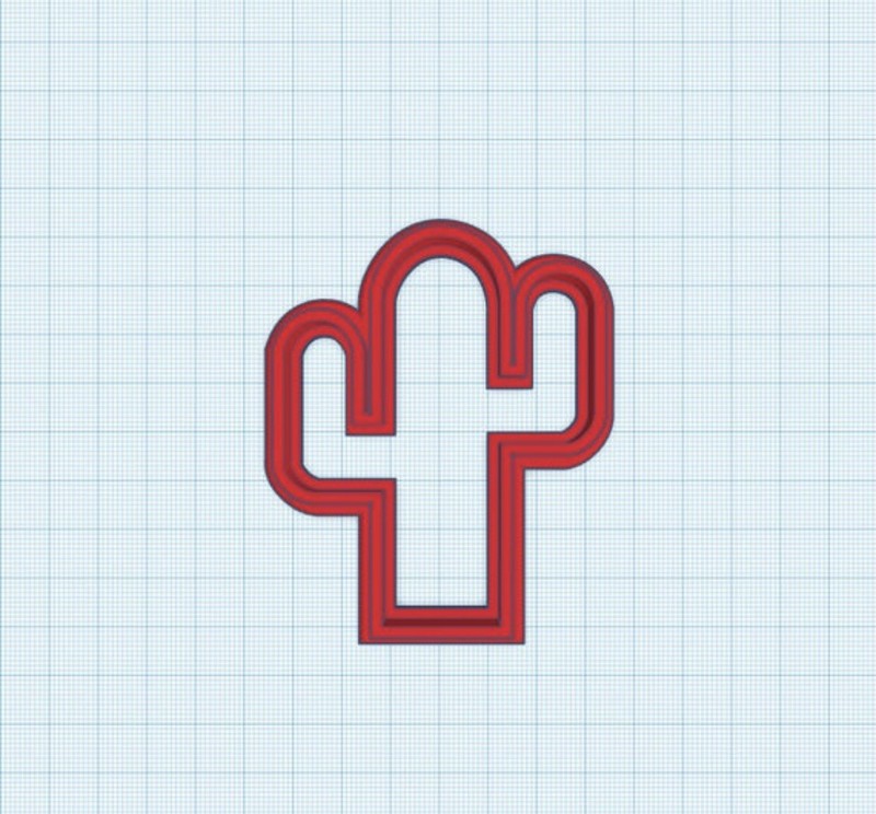 Cactus Cookie Cutter, Fondant Cutter, Clay Cutter, Food Safe PLA