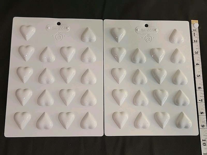 Lot of 2 Love Valentines Sweetest Day Lollipop Chocolate Candy Mold Pieces