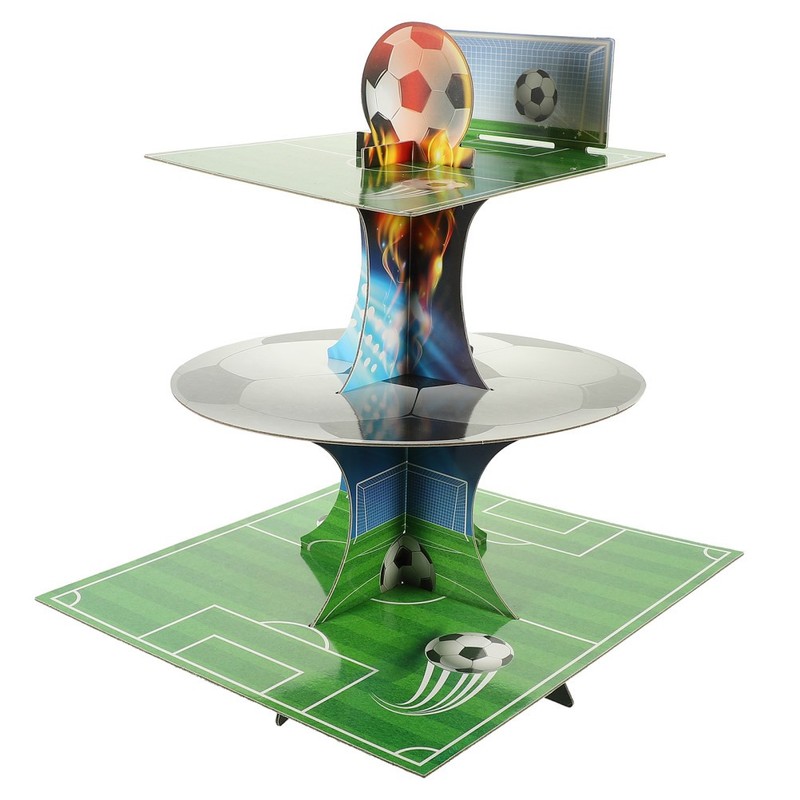 Tiered Serving Tray Football Party Cake Decorations Afternoon Tea Stand gallery
