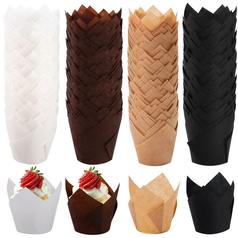 150 PCS Mini Tulip Baking Cups Cupcake Liners Muffin Wrappers Party Decor