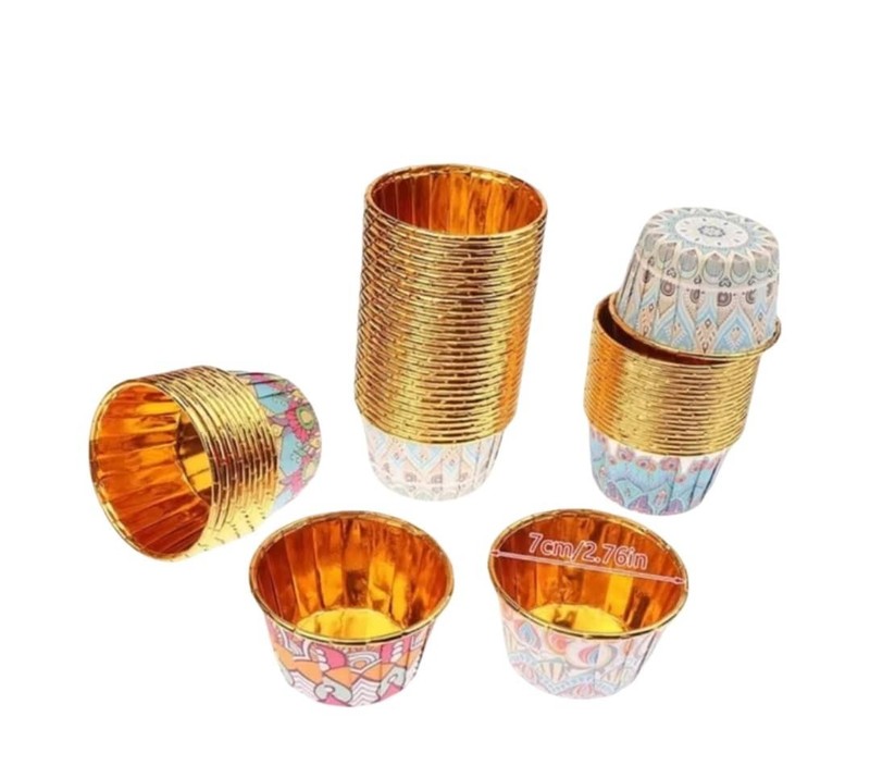 colourful foil cupcake linear paper cup baking muffin liner gallery